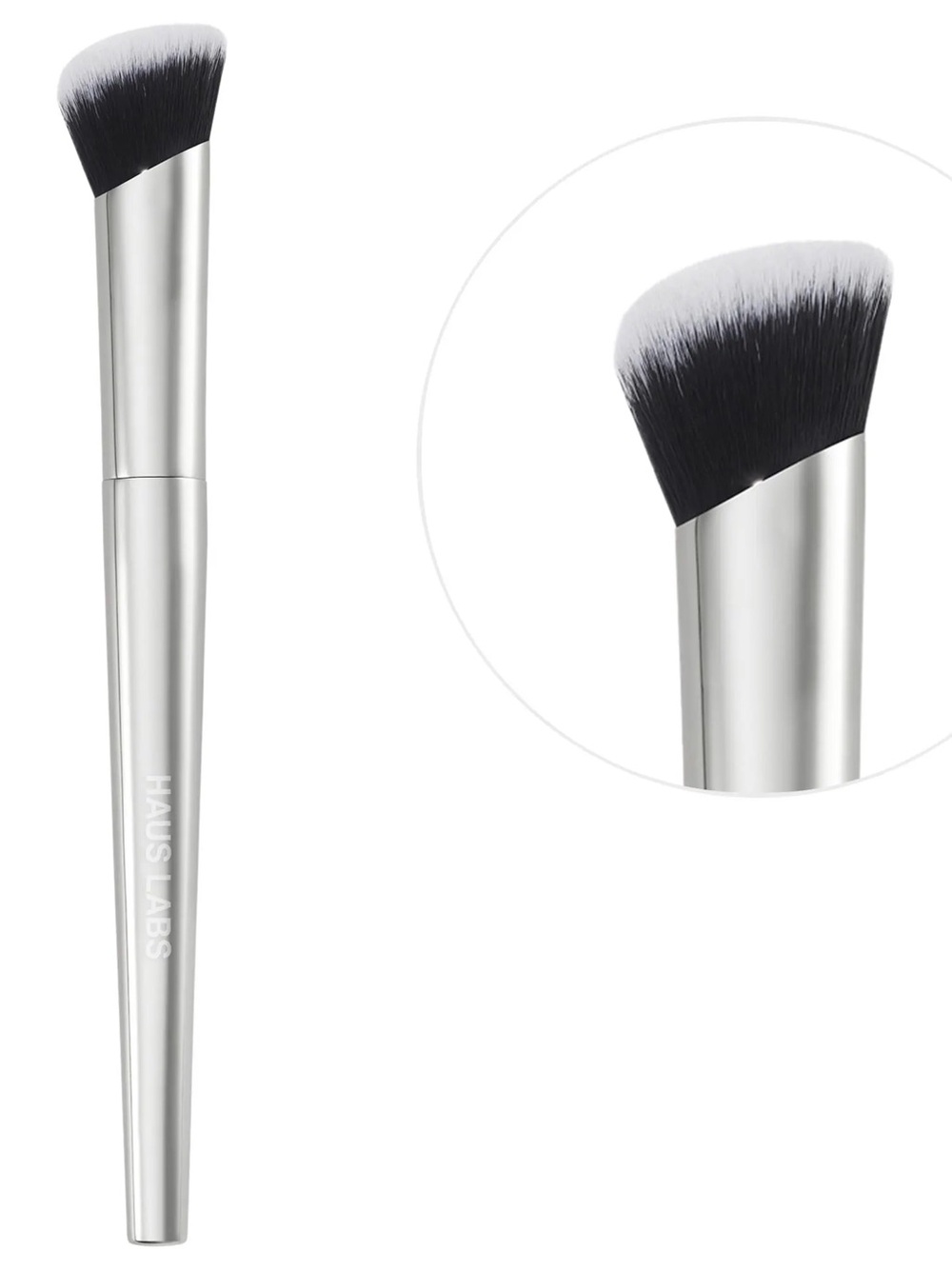 Haus Labs By Lady Gaga Silver Angled Concealer Brush NEW